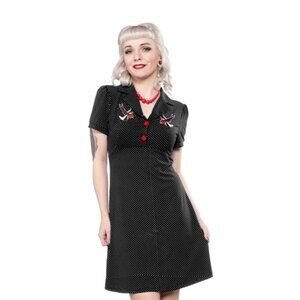 SOURPUSS TATTOO SPARROWS ROSIE DRESS Size M
